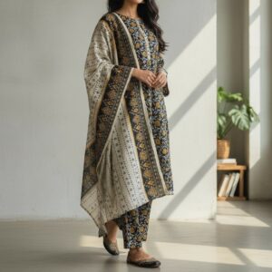3 piece khaddar suit